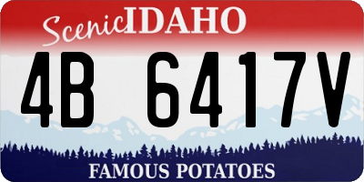 ID license plate 4B6417V