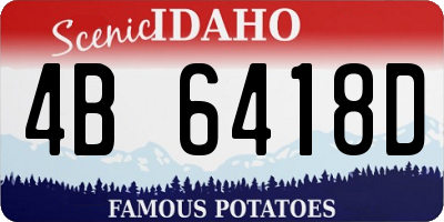 ID license plate 4B6418D