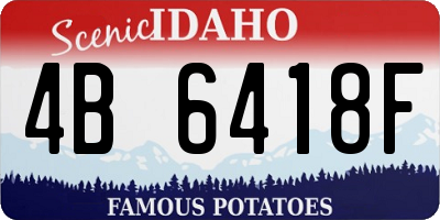 ID license plate 4B6418F