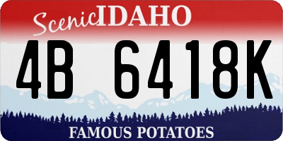 ID license plate 4B6418K