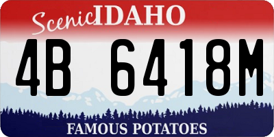 ID license plate 4B6418M