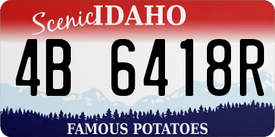 ID license plate 4B6418R