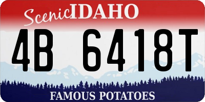 ID license plate 4B6418T