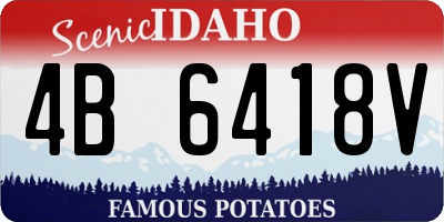 ID license plate 4B6418V