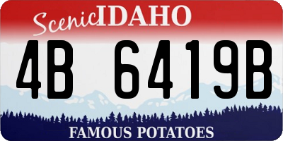 ID license plate 4B6419B