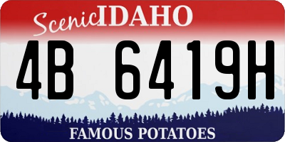 ID license plate 4B6419H