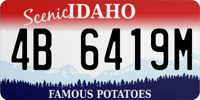 ID license plate 4B6419M