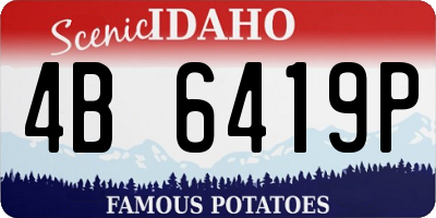 ID license plate 4B6419P