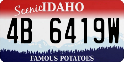 ID license plate 4B6419W