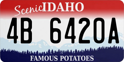 ID license plate 4B6420A