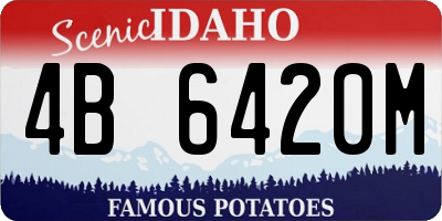 ID license plate 4B6420M