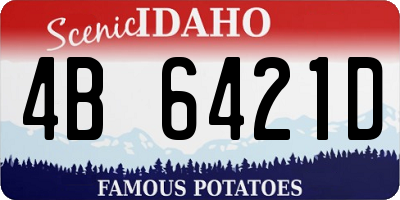 ID license plate 4B6421D