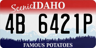 ID license plate 4B6421P