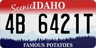 ID license plate 4B6421T