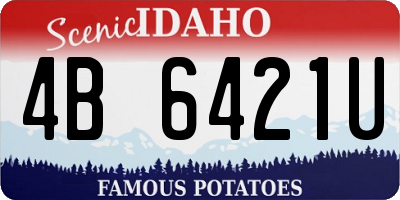 ID license plate 4B6421U