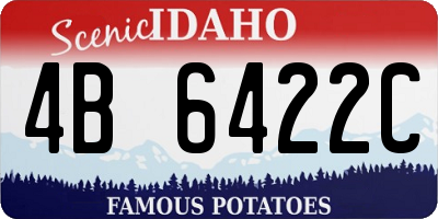 ID license plate 4B6422C
