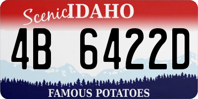 ID license plate 4B6422D