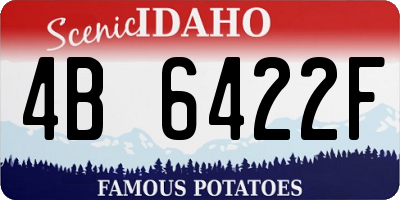 ID license plate 4B6422F
