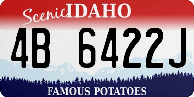 ID license plate 4B6422J