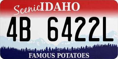 ID license plate 4B6422L