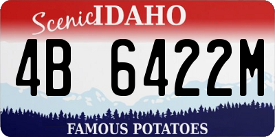 ID license plate 4B6422M