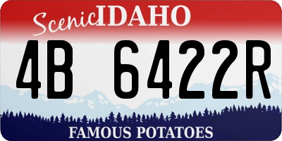 ID license plate 4B6422R
