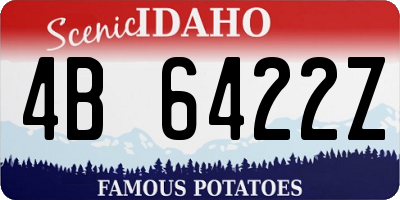 ID license plate 4B6422Z