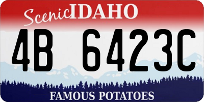 ID license plate 4B6423C