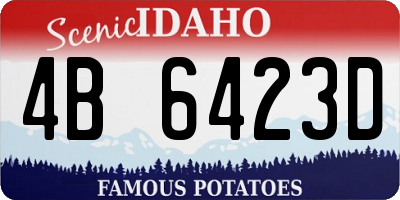 ID license plate 4B6423D