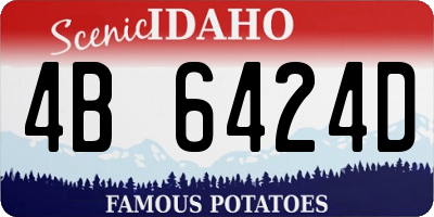 ID license plate 4B6424D