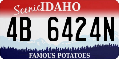ID license plate 4B6424N