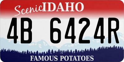ID license plate 4B6424R