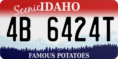 ID license plate 4B6424T