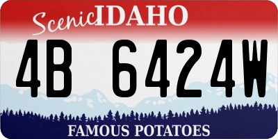 ID license plate 4B6424W