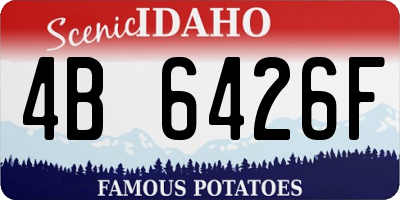 ID license plate 4B6426F