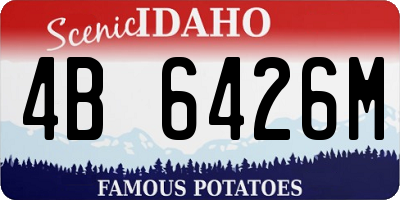 ID license plate 4B6426M