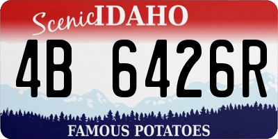 ID license plate 4B6426R
