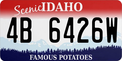 ID license plate 4B6426W