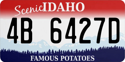 ID license plate 4B6427D