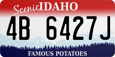 ID license plate 4B6427J