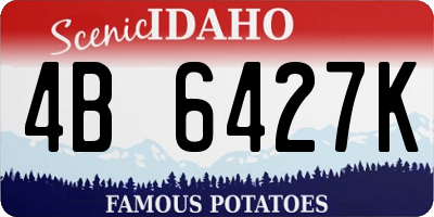ID license plate 4B6427K