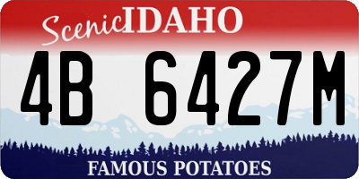 ID license plate 4B6427M