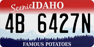 ID license plate 4B6427N