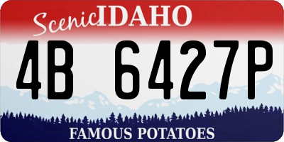 ID license plate 4B6427P
