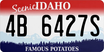 ID license plate 4B6427S