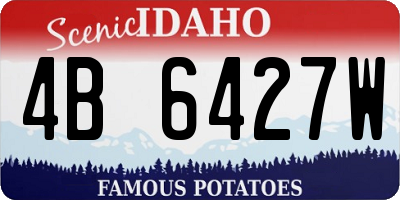 ID license plate 4B6427W