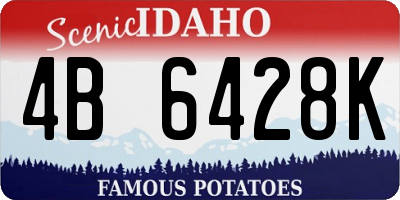 ID license plate 4B6428K