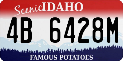ID license plate 4B6428M