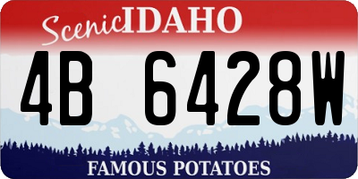 ID license plate 4B6428W