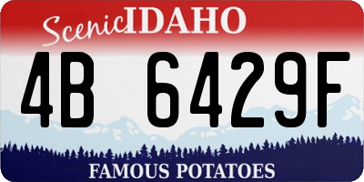 ID license plate 4B6429F